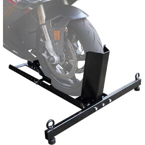 BIG RED ATRM05012R Torin Motorcycle Trailer Wheel Chock: Adjustable Heavy-Duty Steel Motorcycle Stand Wheel Tire Chock for 16"-25" Off-Road and Standard Motorcycles, Upright 1800lbs Capacity