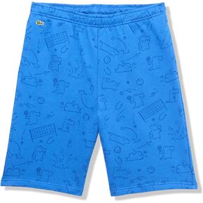 Lacoste Kids' All Over Print Tennis Playing Croc Drawstring Shorts