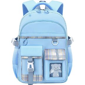 Girls Backpack, Kids Backpack for Girls, Lightweight School Bag Watrer Resistant BookBag for Primary Elementary High School for Teen Girls (Blue)