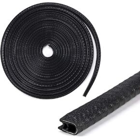 Sumnacon Car Door Edge Guards - Flexible Rubber Edge Trim for Protecting Edges of Cars, Boats, Vehicles & Metal Glass Equipment, Sturdy and Removable Protector Guard Seal Strips (32 Ft Black)
