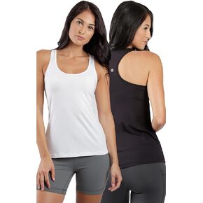 90 Degree By Reflex - Power Flex Racerback Tank Top - White/Black - XL