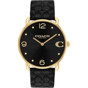 Coach Elliot Women's Watch - 2H Quartz Watch with Signature C Canvas Strap - Water Resistant 3 ATM/30 Meters - Trendy Minimalist Design for Everyday Wear - 36mm