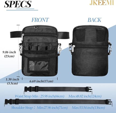 Nurse Fanny Pack with Medical Gear Pockets, Utility Medical Nurse Pouch for Women, Nurse Bags for Work with 2 Adjustable Straps, Student and Nurse Use,Black in Saudi Arabia