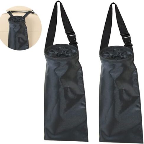 BetterJonny 2 Pack Car Trash Bag, Universal Portable Waterproof Car Garbage Bag Velcro Bottom Opening Adjustable Car Trash Can Hanging Detachable Garbage Bag for Storage and Organization（Black） in Saudi Arabia