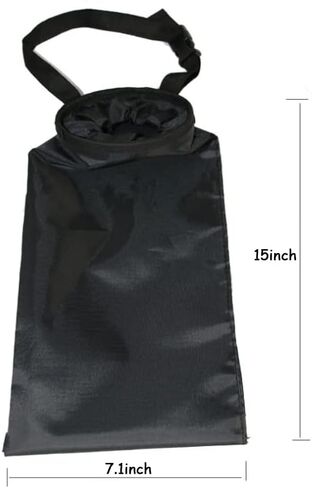 BetterJonny 2 Pack Car Trash Bag, Universal Portable Waterproof Car Garbage Bag Velcro Bottom Opening Adjustable Car Trash Can Hanging Detachable Garbage Bag for Storage and Organization（Black） in Saudi Arabia