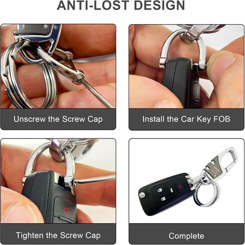 Keychain Clip Car Key Chain Hooks with 4 Heavy Duty Key Rings and 1 D Ring,Carabiner Keychain for Men and Women in Kuwait