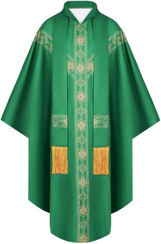 Catholic Priest Robe Adult Men Priest Costume Chasuble for Catholic Priests, standard, Purple in Saudi Arabia