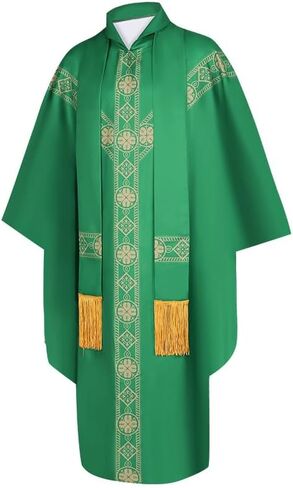 Catholic Priest Robe Adult Men Priest Costume Chasuble for Catholic Priests, standard, Purple in Saudi Arabia