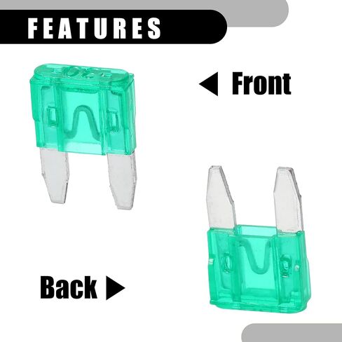5 Pcs Mini 30AMP APM/ATM Universal Car Fuse Blade Style Fuses Short Circuit Protection - Automotive Car Boat Truck SUV RV - Plastic Metal Deep Green in Kuwait