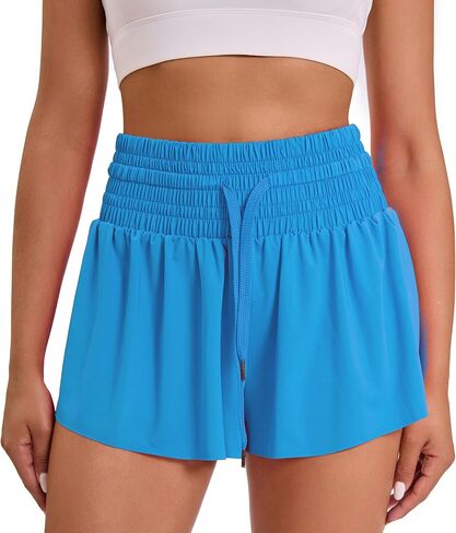 Women Flowy Athletic Shorts High Waisted Gym Yoga Workout Running Tennis Skirt Skort Cute Clothes in Saudi Arabia