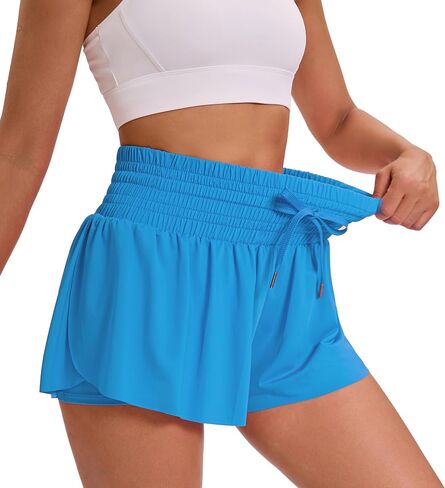 Women Flowy Athletic Shorts High Waisted Gym Yoga Workout Running Tennis Skirt Skort Cute Clothes in Saudi Arabia