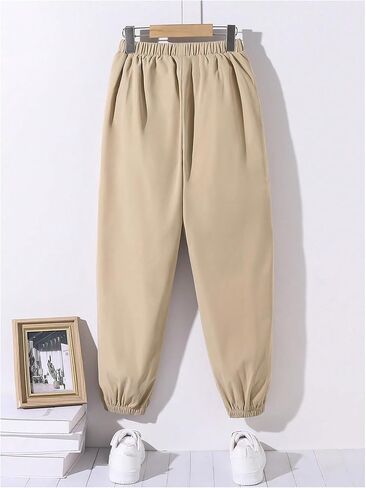 OYOANGLE Boy's Cargo Joggers Elastic Waist Flap Pocket Jogging Trousers Workout Long Pants in Saudi Arabia