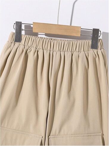 OYOANGLE Boy's Cargo Joggers Elastic Waist Flap Pocket Jogging Trousers Workout Long Pants in Saudi Arabia