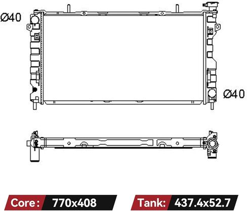 YITAMOTOR Radiator Compatible with 2008-2017 2018 2019 2020 Dodge Grand Caravan 2008-2015 2016 Chrysler Town & Country 2009-2014 VW Routan 2012-2015 Ram C/V 3.3L 3.6L 3.8L 4.0L V6 OE Style Radiator in Saudi Arabia
