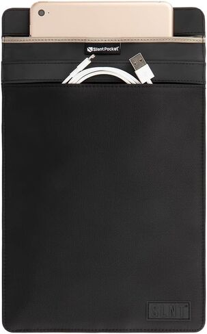 SLNT Faraday Tablet Sleeve - Signal Blocking Nylon Sleeve (Black, Large) in Kuwait