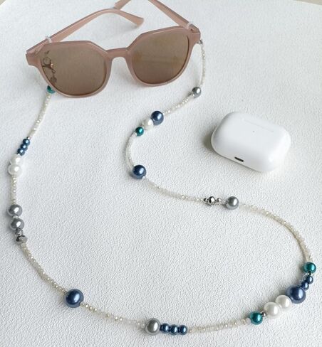 Glasses Chain for Women, Eyeglasses Chain Beaded Sunglasses Holder Around Neck Eyewear Strap Sunglass Chain for Women in Saudi Arabia