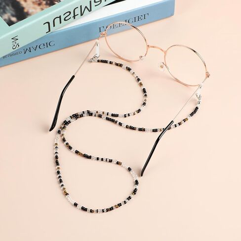 8pcs Beaded Eyeglasses Neck Strap, Multifunction Colorful Mask Glasses Chain Lanyard Strap-Handmade & Exquisite,Glasses Neck Strap Necklace Strings Holder for Women Girls in Kuwait