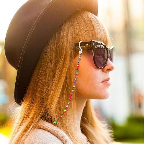 8pcs Beaded Eyeglasses Neck Strap, Multifunction Colorful Mask Glasses Chain Lanyard Strap-Handmade & Exquisite,Glasses Neck Strap Necklace Strings Holder for Women Girls in Kuwait