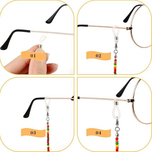 8pcs Beaded Eyeglasses Neck Strap, Multifunction Colorful Mask Glasses Chain Lanyard Strap-Handmade & Exquisite,Glasses Neck Strap Necklace Strings Holder for Women Girls in Kuwait