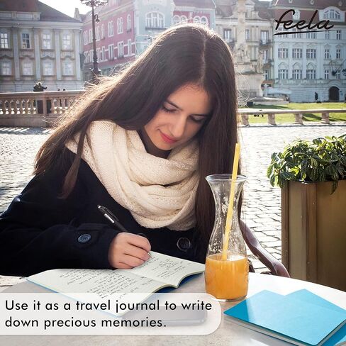 feela 16 Pack Soft Cover Journal Bulk, Lined Notebooks College Ruled for Work for Women Girl Writing, Blank Travel Journal Note Taking Notebook School Business Supplies, 8.2" x 5.5", A5, Black in Kuwait