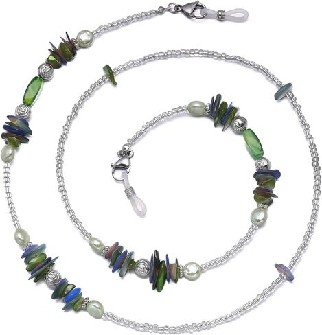 Glasses Chain for Women, Eyeglasses Chain Beaded Sunglasses Holder Around Neck Eyewear Strap Sunglass Chain for Women in Saudi Arabia