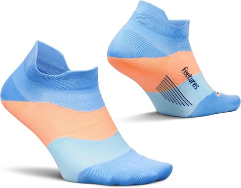 Feetures Elite Ultra Light Cushion Ankle Socks - Sport Sock with Targeted Compression - Blue Burst, M (1 Pair) in Saudi Arabia