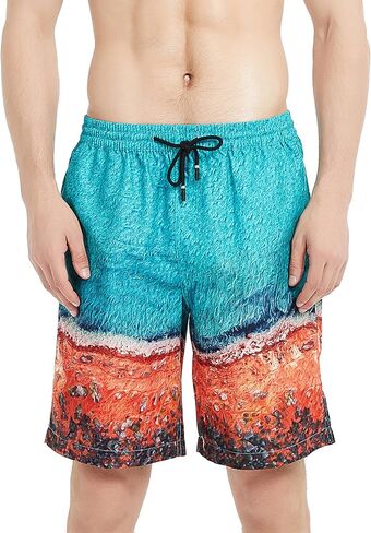 BALCONY & FALCON شورت سباحة رجالي برباط سريع الجفاف للسباحة وركوب الأمواج والجري والتمارين الرياضية غير الرسمية in Kuwait