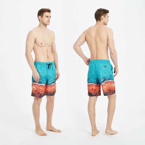 BALCONY & FALCON شورت سباحة رجالي برباط سريع الجفاف للسباحة وركوب الأمواج والجري والتمارين الرياضية غير الرسمية in Kuwait