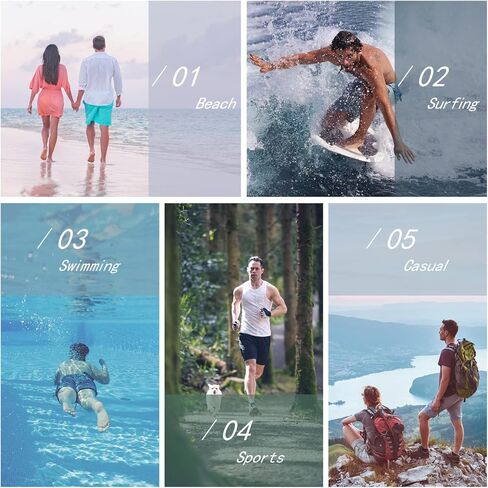 BALCONY & FALCON شورت سباحة رجالي برباط سريع الجفاف للسباحة وركوب الأمواج والجري والتمارين الرياضية غير الرسمية in Kuwait