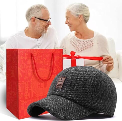 CLAPE Men's Winter Hat Outdoor Visor Dad Hat Warm Wool Sport Golf Baseball Cap Hats with Earflaps in Saudi Arabia