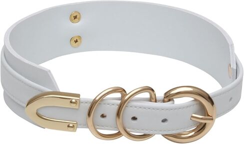 Womens Fashion O Ring Choker Faux Leather Collar in Saudi Arabia
