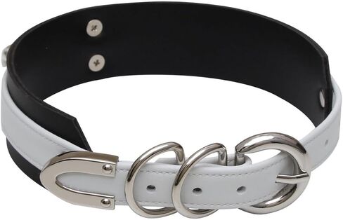 Womens Fashion O Ring Choker Faux Leather Collar in Saudi Arabia