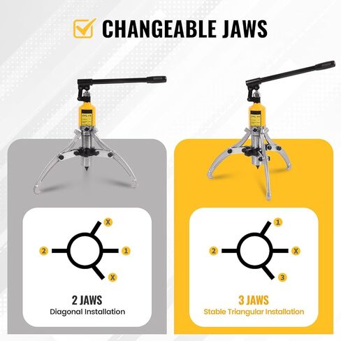 أداة سحب تروس هيدروليكية 10 طن 2 أو 3 فكي محور ساحبة 9.84 بوصة مجموعة أدوات سحب هيدروليكية الفك مع علبة أدوات سحب فاصل هيدروليكي مع علبة لدوارات محور عمود السيرة الذاتية in Kuwait