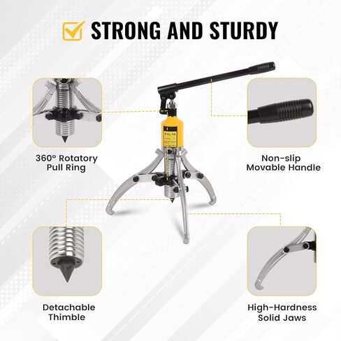 أداة سحب تروس هيدروليكية 10 طن 2 أو 3 فكي محور ساحبة 9.84 بوصة مجموعة أدوات سحب هيدروليكية الفك مع علبة أدوات سحب فاصل هيدروليكي مع علبة لدوارات محور عمود السيرة الذاتية in Kuwait