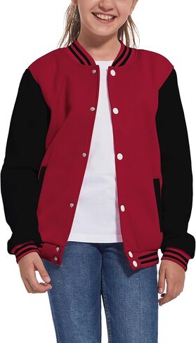 سترة بيسبول للأطفال سترات مدرسية على طراز اسكواش للفتيات سترات رياضية خارجية سترات معطف in Kuwait