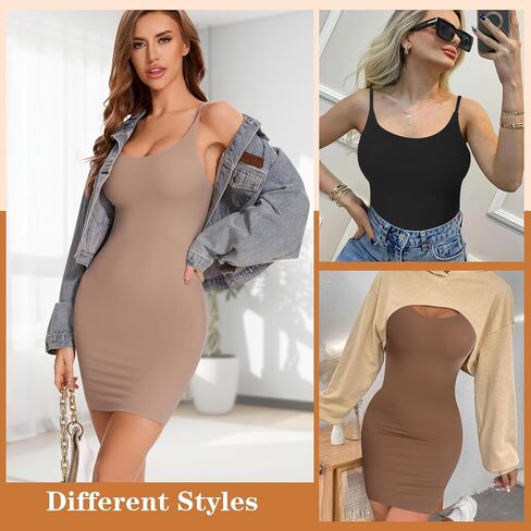 Shapewear Dress Slips for Women Tummy Control Full Slip Body Shaper Seamless Cami Dress for Under Dresses in Saudi Arabia