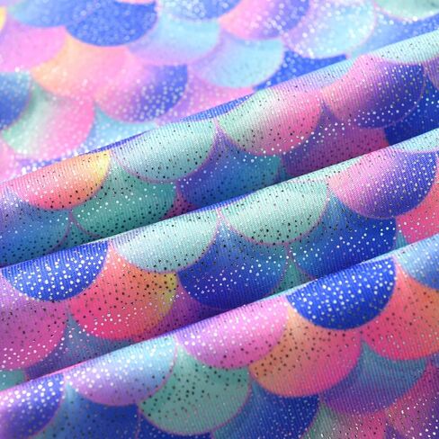 VIKITA Girls Soft Stretchy Leggings Sparkly Active Workout Pants for Toddler Kids Colorful Pattern Ages 2-12 in Kuwait