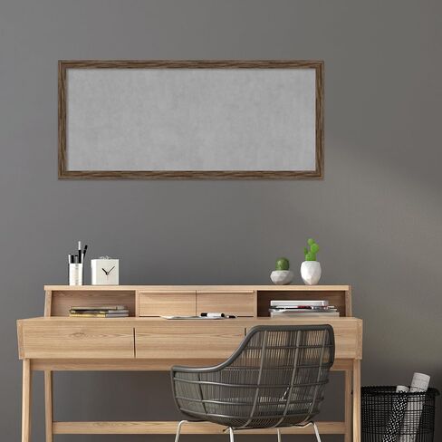 Amanti Art لوحة مغناطيسية مؤطرة (51 × 23) Regis Barnwood Mocha لوحة مغناطيسية ضيقة، لوحة إعلانات مغناطيسية كبيرة الحجم لديكور المكتب، غرفة الطين، المطبخ أو منطقة إسقاط المنظمة من WI، الولايات المتحدة الأمريكية in Saudi Arabia