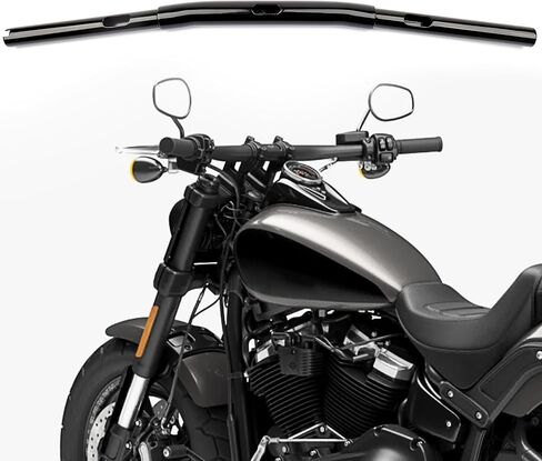 TIGERSGATE 1.25 بوصة قضبان السحب للدراجات النارية لـ 2018-Up Harley Softail 2013-2017 Street Bob FXDB 2008-2017 Fat Bob FXDF، أسود in Kuwait
