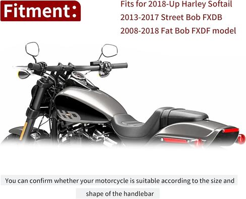 TIGERSGATE 1.25 بوصة قضبان السحب للدراجات النارية لـ 2018-Up Harley Softail 2013-2017 Street Bob FXDB 2008-2017 Fat Bob FXDF، أسود in Kuwait