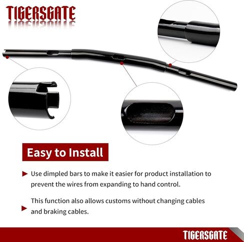 TIGERSGATE 1.25 بوصة قضبان السحب للدراجات النارية لـ 2018-Up Harley Softail 2013-2017 Street Bob FXDB 2008-2017 Fat Bob FXDF، أسود in Kuwait