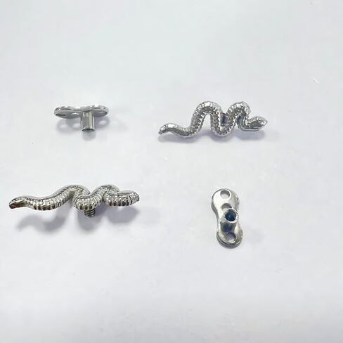 كوكوما ثعبان قمم مرساة جلدية قمم وقاعدة 14G التيتانيوم الصلب الثقب الجلدي سطح الجلد ثقب داخليا مترابطة ميكروديرمالز هيئة ثقب المجوهرات in Saudi Arabia