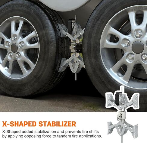 2024 مثبت عجلة الساندة فائق السرعة على شكل حرف X 【السماح بضبط المثقاب】مثبت عجلة العربة المثبت على شكل حرف X مقص شوكة لمقطورات السفر وملحقات RV- مجموعتان in Kuwait
