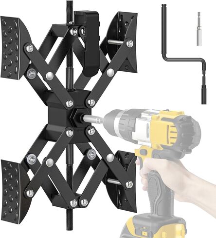 موانع عجلات على شكل X لمقطورة السفر، تسمح بضبط المثقاب، مثبتات RV X chocks، مصد عجلة التخييم لمقطورات السفر، ملحقات RV، مفتاح ربط قابل للتعديل 4.13 بوصة - 12.6 بوصة (قطعة واحدة فقط) أسود in Kuwait