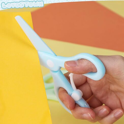LOVESTOWN 6 Pairs of Preschool Training Scissors, Toddler Safety Scissors Plastic Scissors 3 Colors for Kids Art Craft Supplies in Saudi Arabia