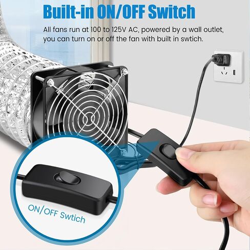 GDSTIME AXIAL 12038 Muffin Fan، 120V AC 120mm x 38mm، محمل كروي مزدوج in Kuwait