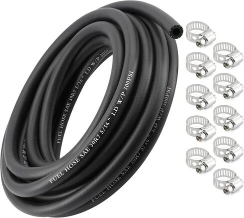1/4 inch,25Ft Fuel Line Hose Push Lock NBR Rubber SAE 30R7 300PSI,10 pcs 6-12 Clamps,used in fuel system,PCV system,steam emission,oil cooling in Saudi Arabia