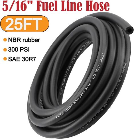 1/4 inch,25Ft Fuel Line Hose Push Lock NBR Rubber SAE 30R7 300PSI,10 pcs 6-12 Clamps,used in fuel system,PCV system,steam emission,oil cooling in Saudi Arabia
