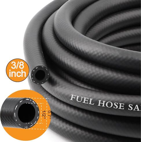 1/4 inch,25Ft Fuel Line Hose Push Lock NBR Rubber SAE 30R7 300PSI,10 pcs 6-12 Clamps,used in fuel system,PCV system,steam emission,oil cooling in Saudi Arabia