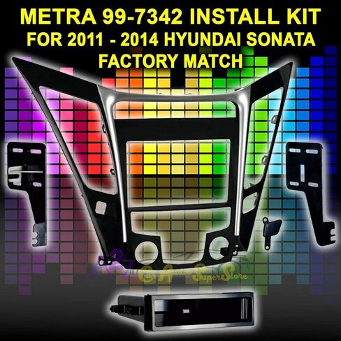 Metra Electronics 99-7342 مجموعة تثبيت لوحة القيادة أحادية/مزدوجة DIN لمركبات Hyundai Sonata لعام 2011 in Saudi Arabia